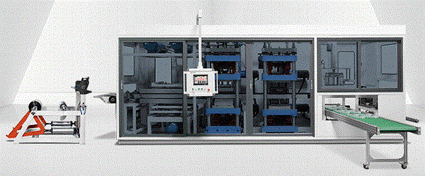 Plastic thermoforming machine